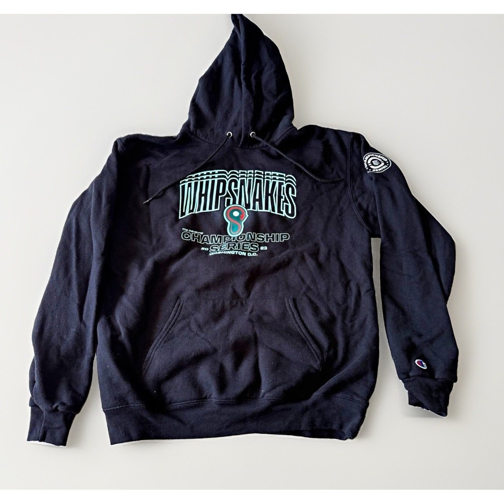 Champion Whipsnakes Championship Series Black Pullover Hoodie Men's L